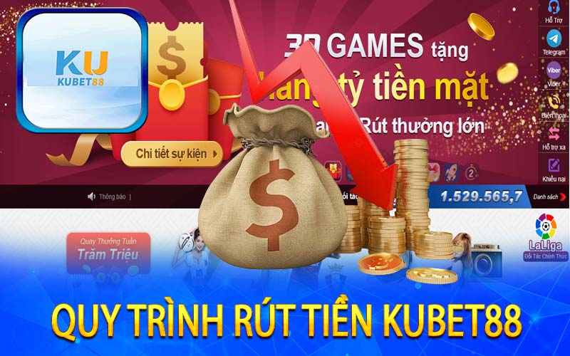 Quy trình rút tiền Kubet88